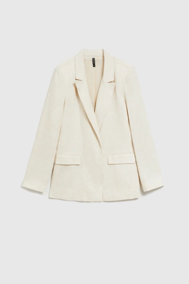 Lniana marynarka beżowa