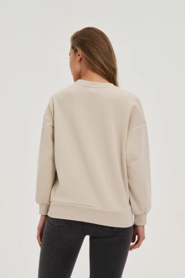 Bluza z aplikacją beżowa