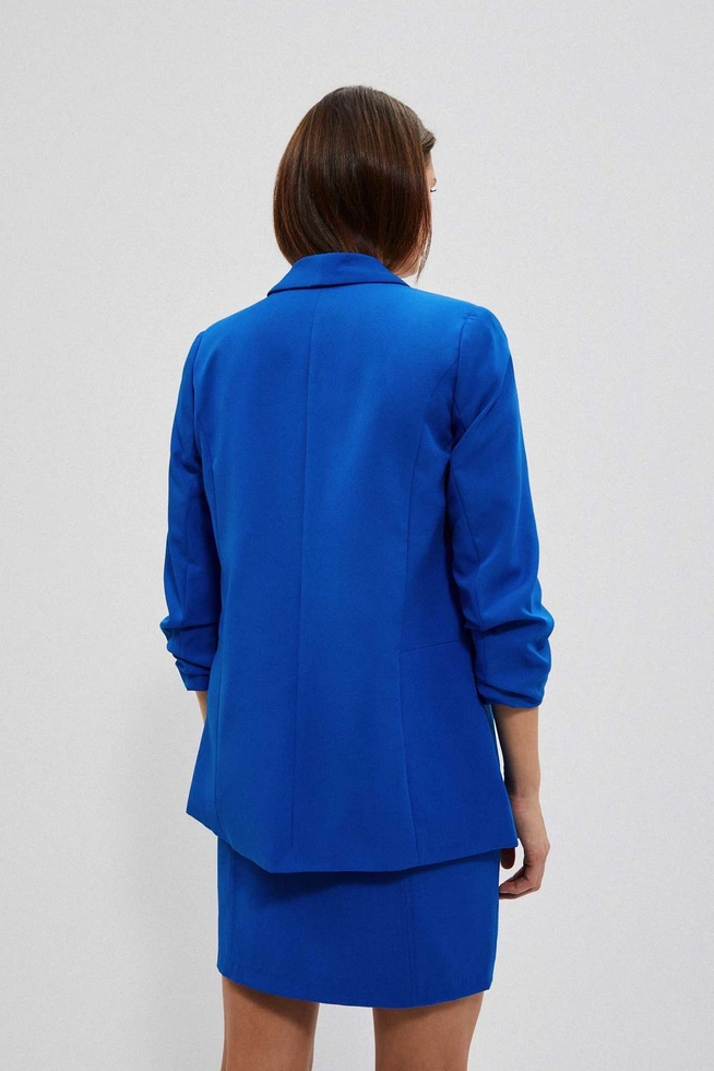 Gładka marynarka niebieska