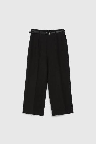 Spodnie z paskiem czarne