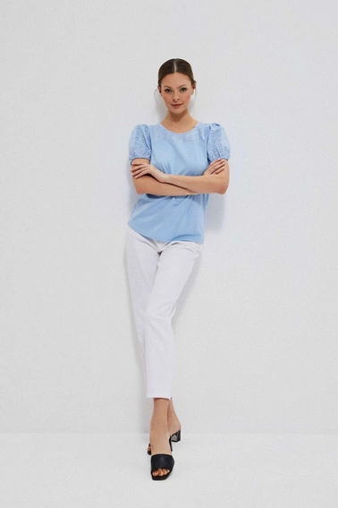 Bawełniana bluzka z bufkami