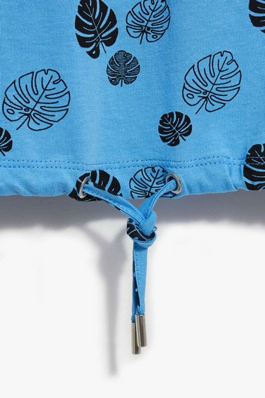 T-shirt z nadrukiem błękitny