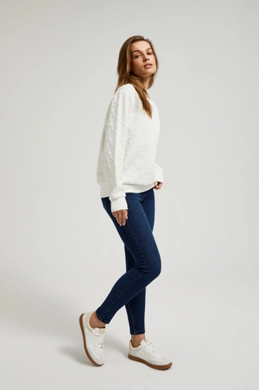 Bawełniane jeansy rurki niebieskie 