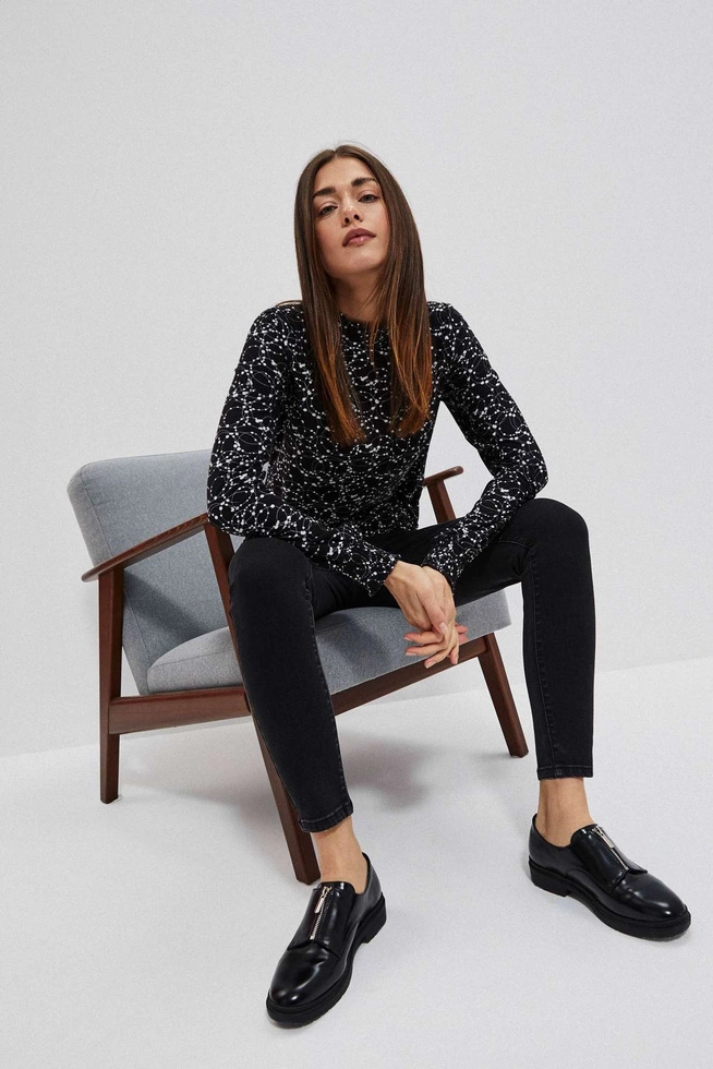 Bluzka z długim rękawem czarna