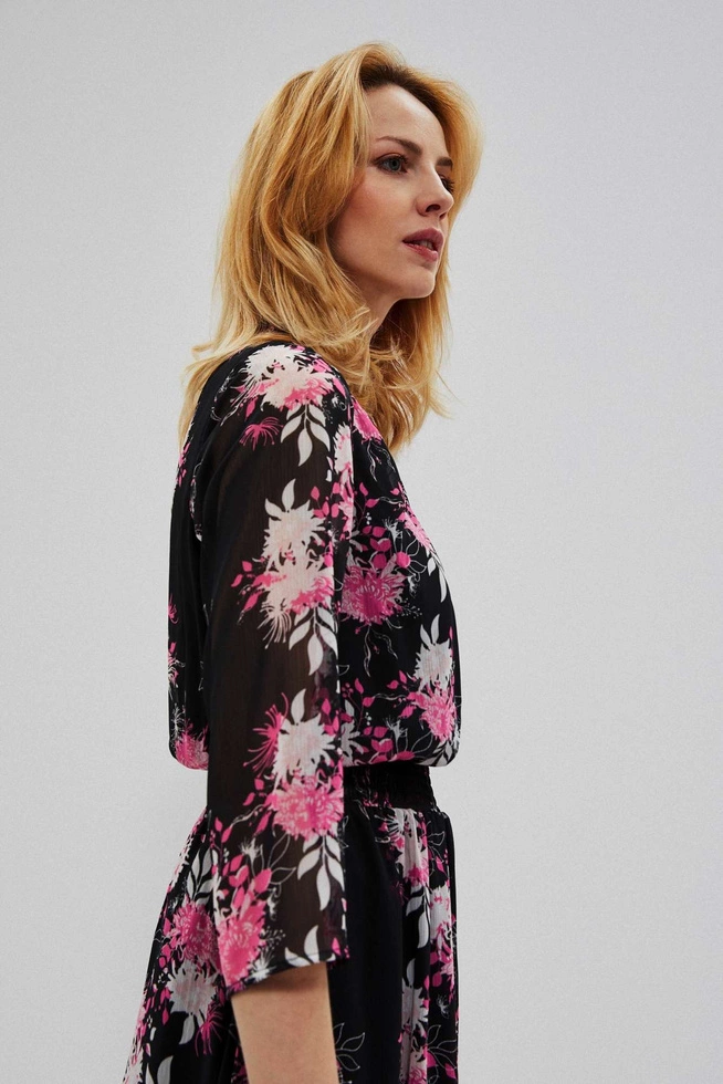 Szyfonowa sukienka z nadrukiem