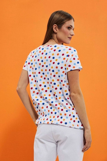 T-shirt w kolorowe kropki