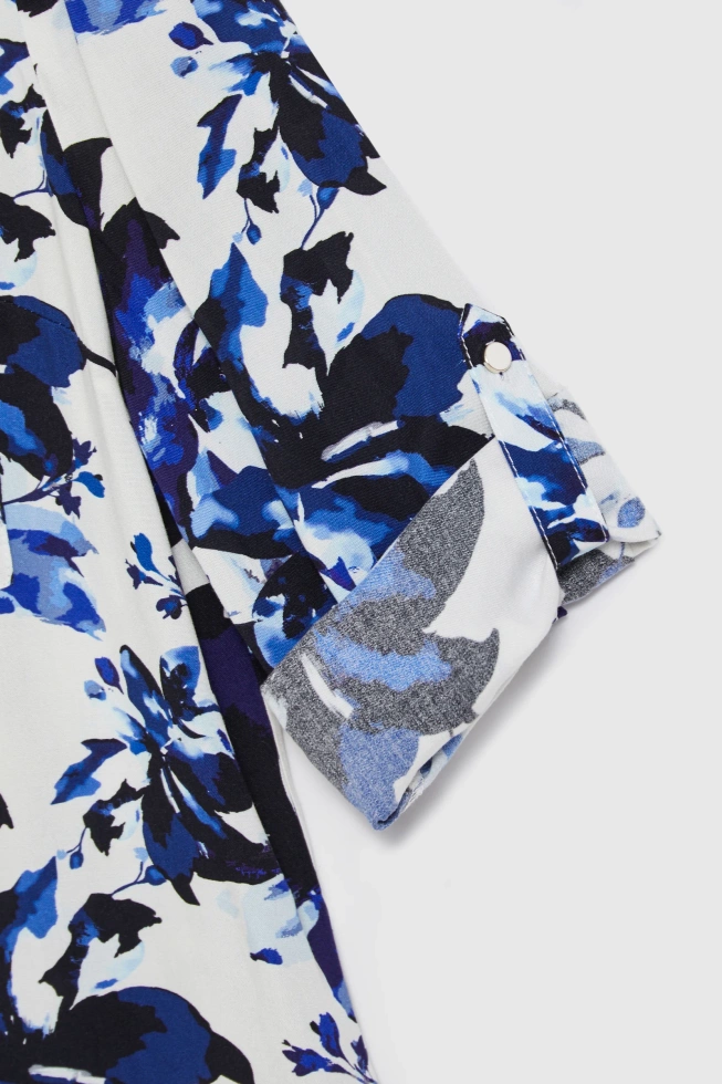 Koszula w kwiaty biała