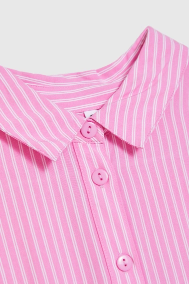 Koszula w paski różowa