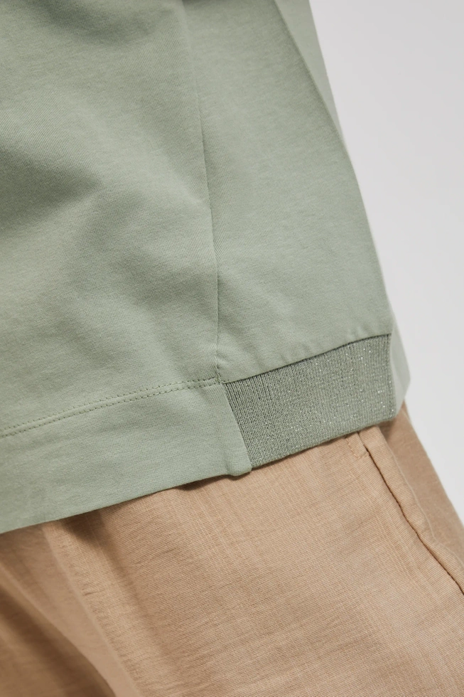 Bluzka z nadrukiem oliwkowa