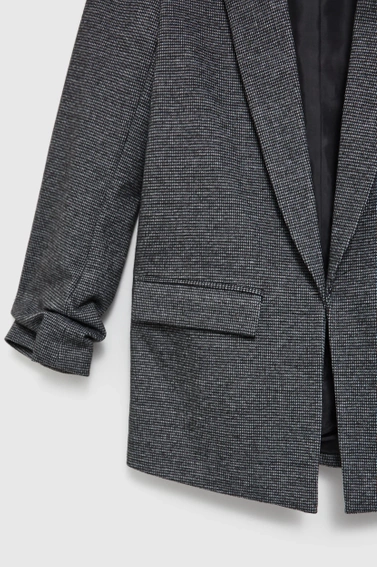 Marynarka z marszczonymi rękawami szara