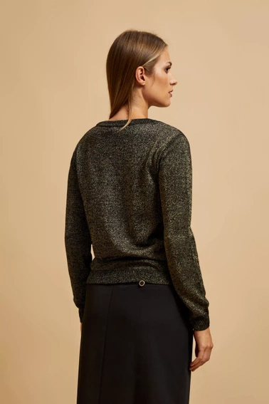 Sweter z metaliczną nitką czarny