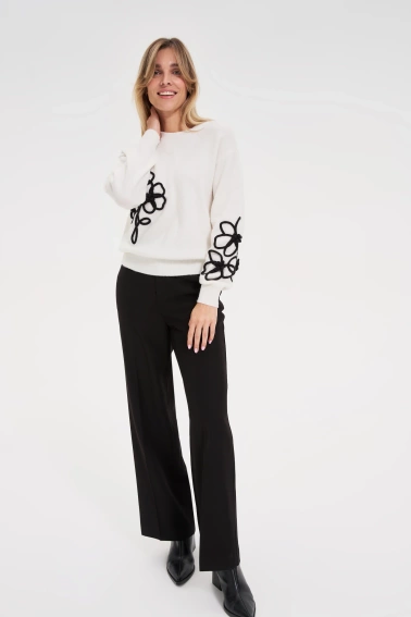 Spodnie z szerokimi nogawkami czarne