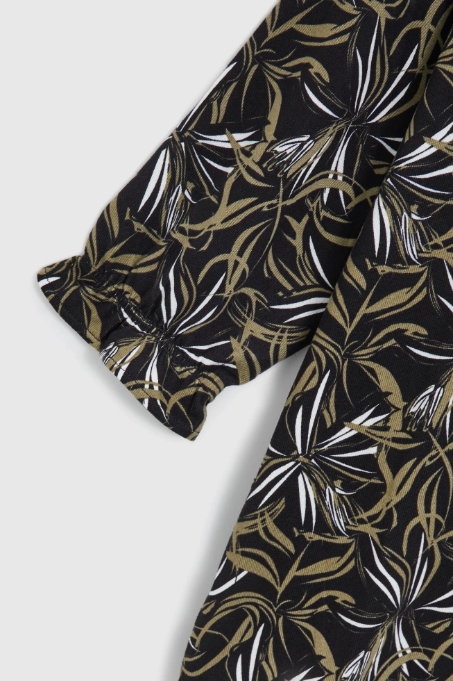 Sweter z wzorem czarny