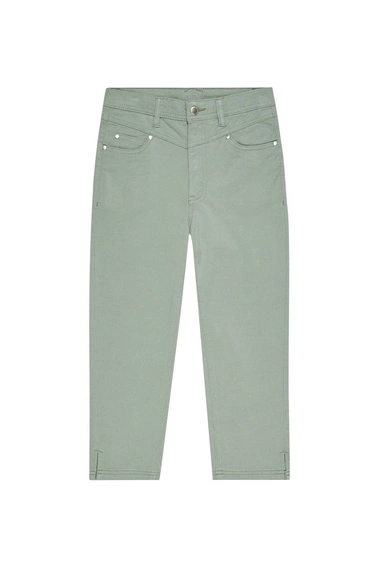 Spodnie rybaczki lyocell pistacjowe