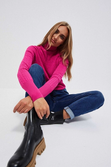 Jeansy granatowe z prostą nogawką