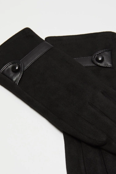 Rękawiczki z imitacji zamszu