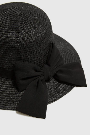 Kapelusz z kokardą czarny