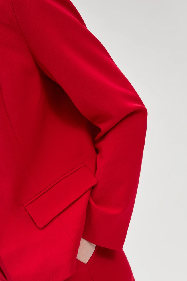 Krótka marynarka czerwona