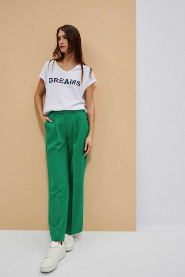 Bawełniana bluzka z napisem biała