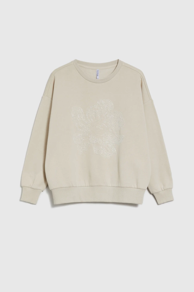 Bluza z aplikacją beżowa