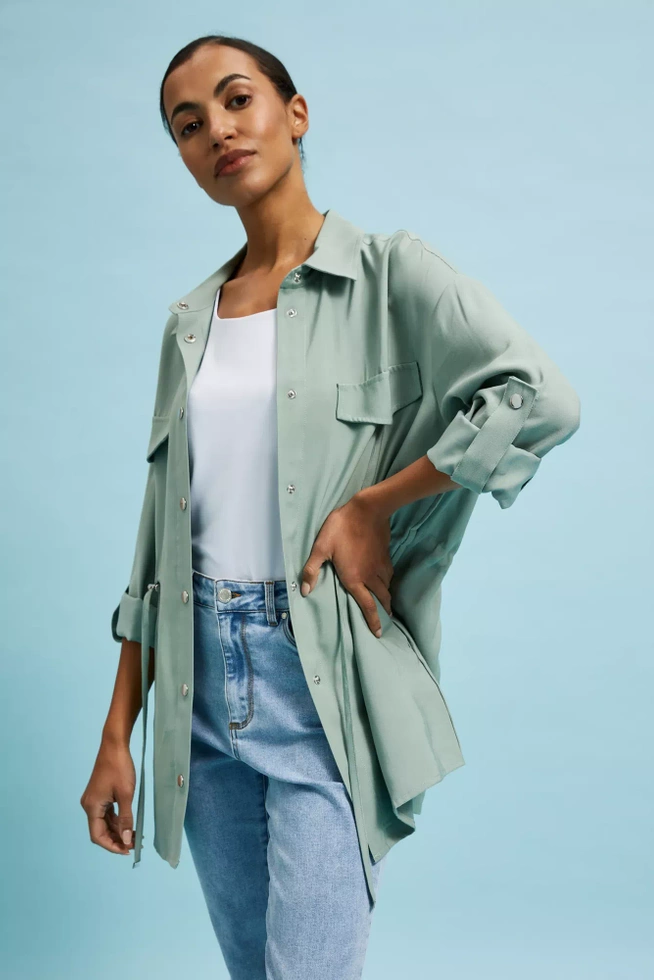 Letnia kurtka oliwkowa