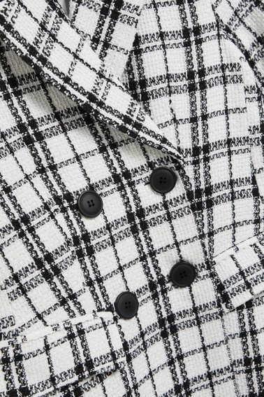 Dwurzędowa marynarka czarno-biała