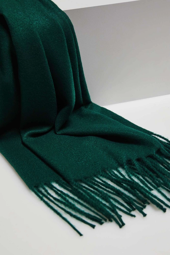 Gładki szalik szmaragdowy