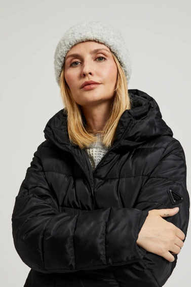 Czapka z dodatkiem wełny szara