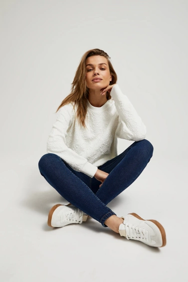 Bawełniane jeansy rurki niebieskie 