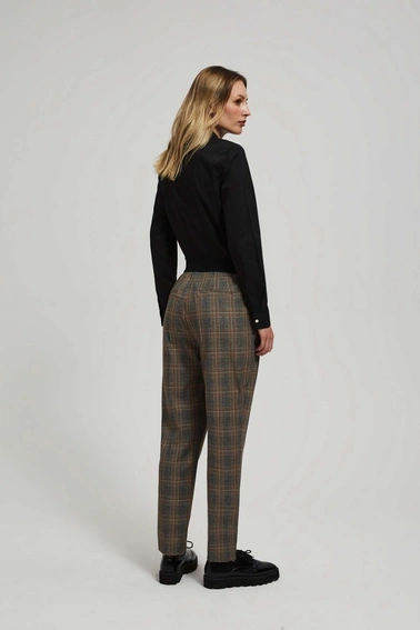 Spodnie w kratę szare