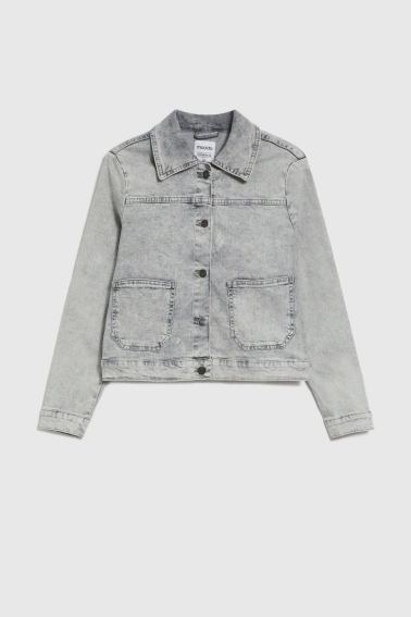 Jeansowa kurtka szara