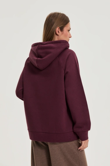 Bluza z kapturem burgundowa 