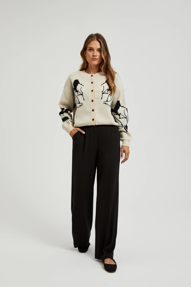 Spodnie z szerokimi nogawkami czarne