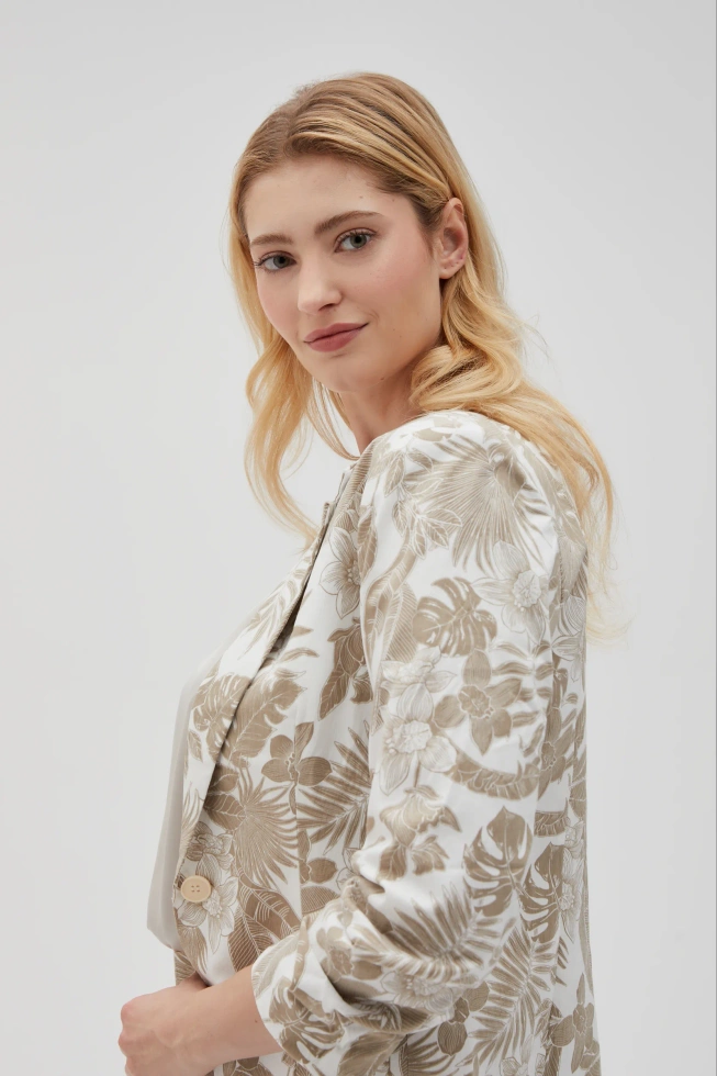 Marynarka z wzorem beżowa