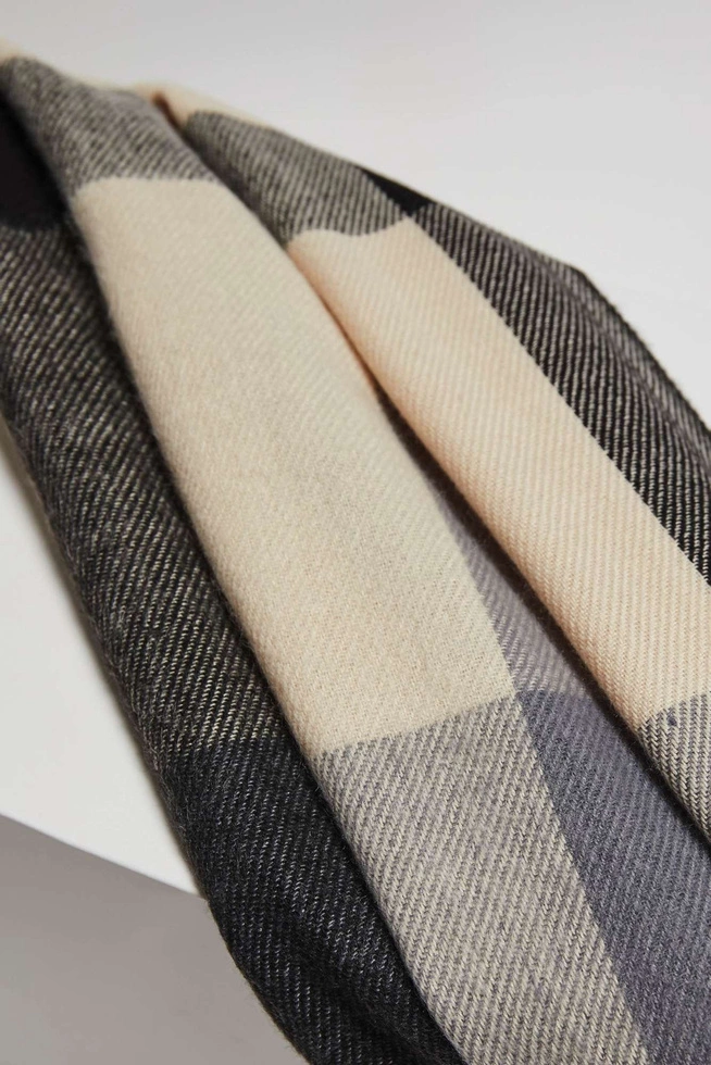 Szalik w kratę niebieski