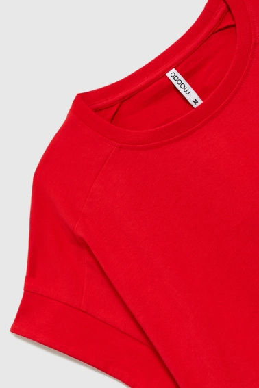 Bawełniany t-shirt czerwony 