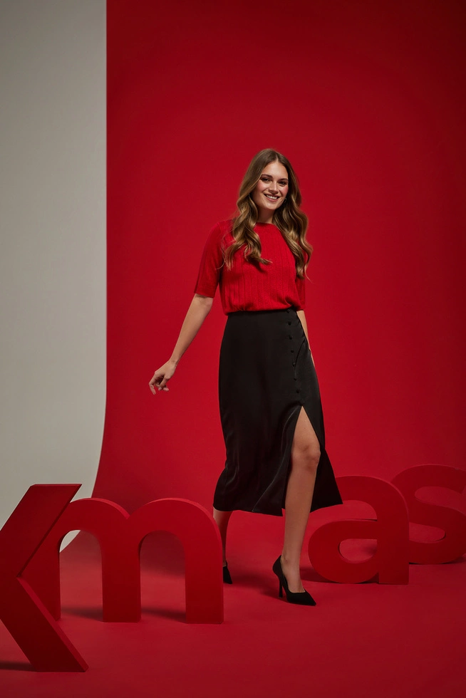 Spódnica midi czarna