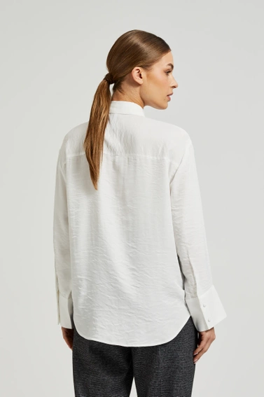 Elegancka wiskozowa koszula biała