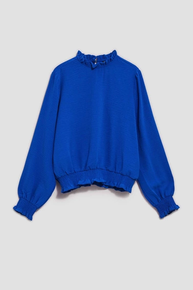 Gładka koszula niebieska