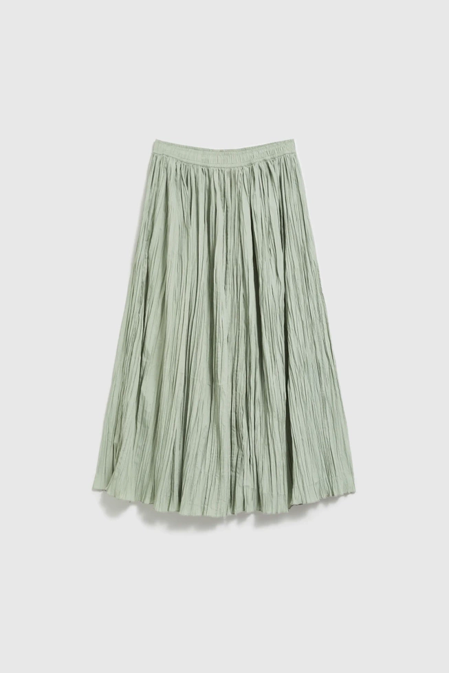 Spódnica midi oliwkowa