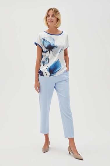 Bluzka z nadrukiem błękitna