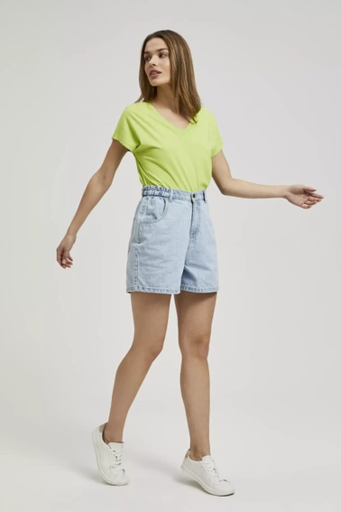 Jeansowe szorty z wysokim stanem niebieskie 