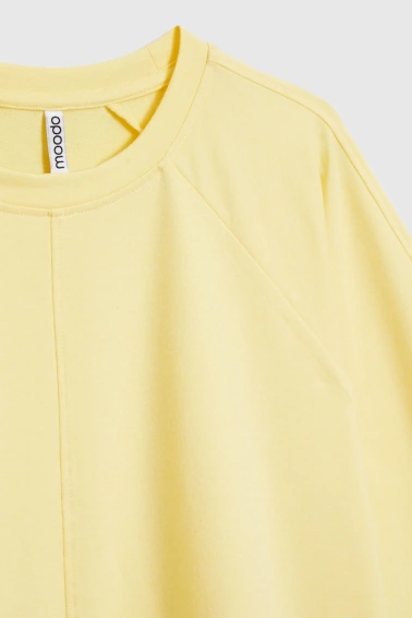 Bluza z krótkimi i szerokimi rękawami żółta