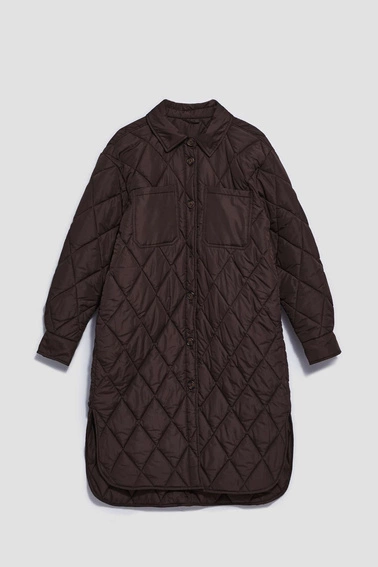 Długa pikowana kurtka