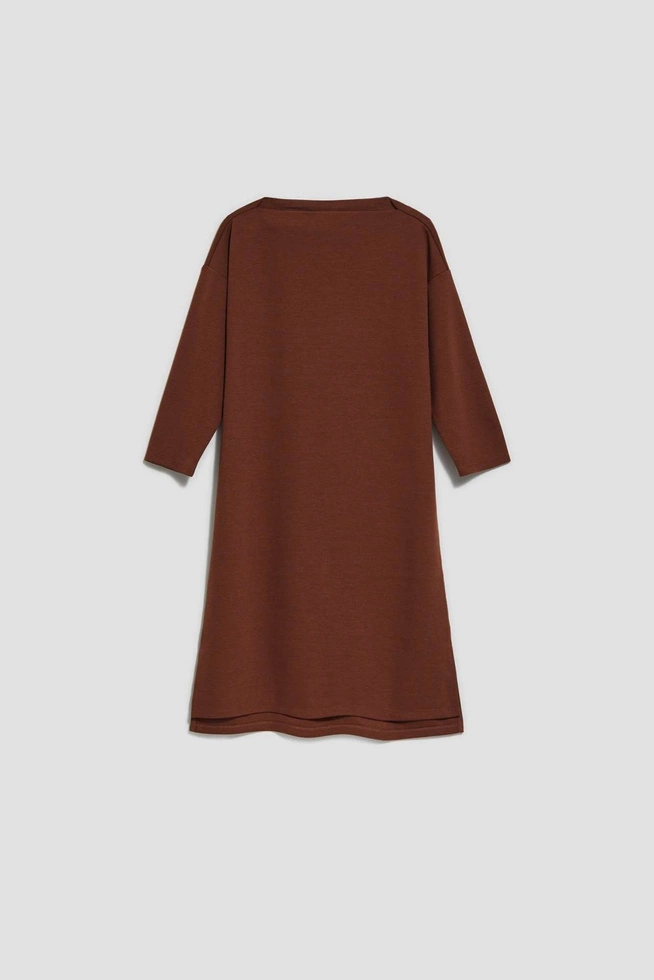 Prosta sukienka kasztanowa