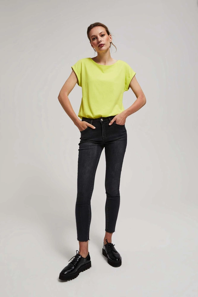 Bawełniany t-shirt limonkowy