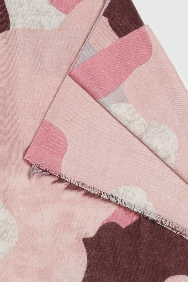 Wzorzysty szal burgundowy