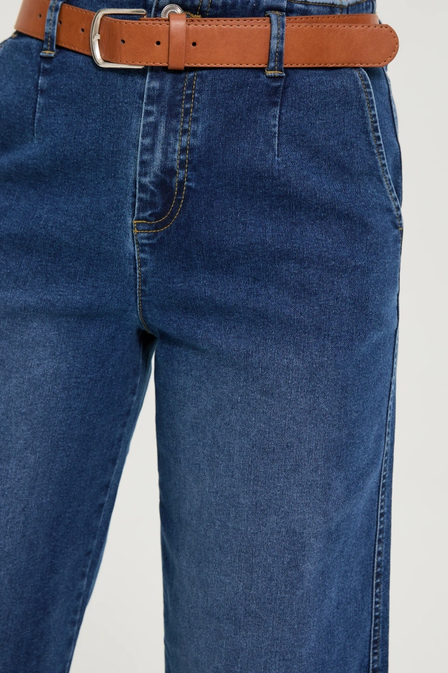 Jeansy z szerokimi nogawkami niebieskie