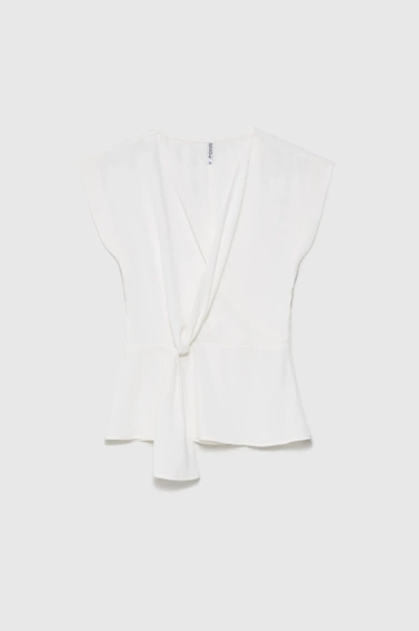 Koszula z wiązaniem biała