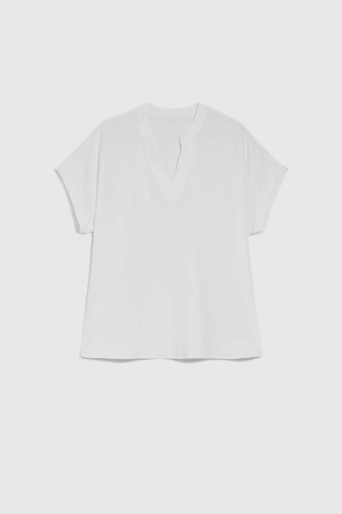 Koszula z krótkimi rękawami biała